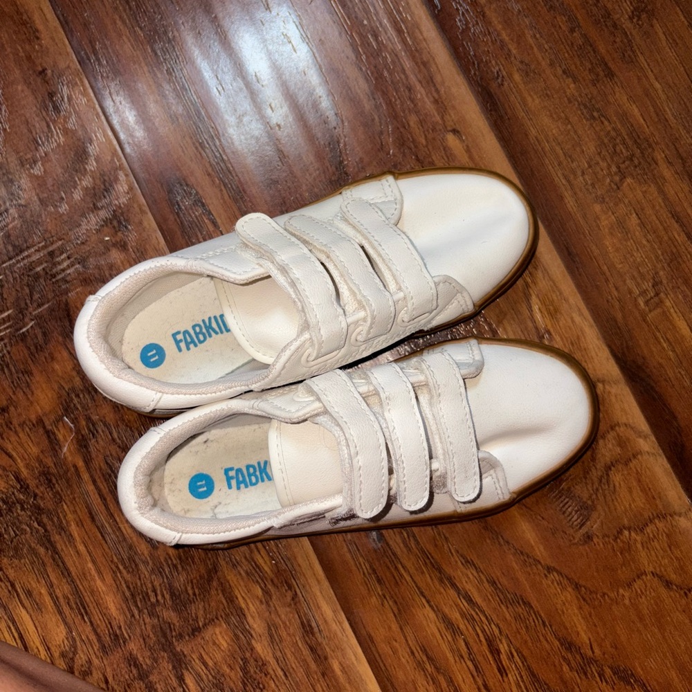 FabKids Cream Velcro Sneakers for Kids